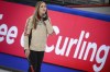 Team Ontario skip Rachel Homan reacts to her shot against Team Alberta at the Scotties Tournament of Hearts in Calgary, Alta., Sunday, Feb. 21, 2021. THE CANADIAN PRESS/Jeff McIntosh