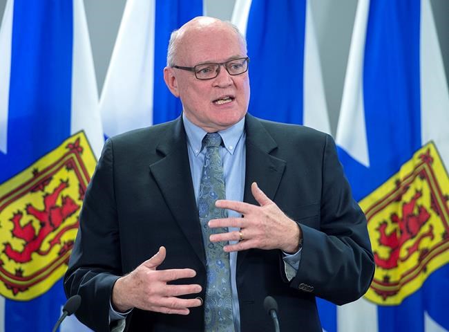 Dr. Robert Strang, chief medical officer of health, provides an update on health system preparations in Nova Scotia for the coronavirus that causes COVID-19, in Halifax on March 6, 2020. THE CANADIAN PRESS/Andrew Vaughan