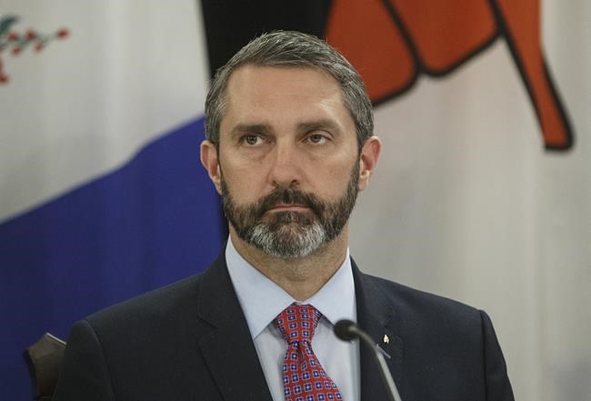 Yukon Premier Sandy Silver speaks to media during the Western premiers conference in Edmonton on Thursday, June 27, 2019. THE CANADIAN PRESS/Jason Franson