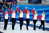 Switzerland's celebrates after the final match at the Women's Curling World Championship in Silkeborg Denmark Sunday March 24. 2019. The 2021 world women's curling championship is back on the curling calendar. THE CANADIAN PRESS/AP, Ritzau Scanpix - Henning Bagger