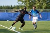 Forge FC's Kwame Awuah, left, keeps the ball in bounds as HFX Wanderers' Jake Ruby pressures during Canadian Premier League championship final soccer action in Charlottetown, Saturday, Sept. 19, 2020. THE CANADIAN PRESS/HO-HFX Wanderers, David Chant *MANDATORY CREDIT*