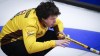 Team Manitoba skip Jason Gunnlaugson directs his team as he plays Team Wild Card One at the Brier in Calgary, Alta., Monday, March 8, 2021.THE CANADIAN PRESS/Jeff McIntosh