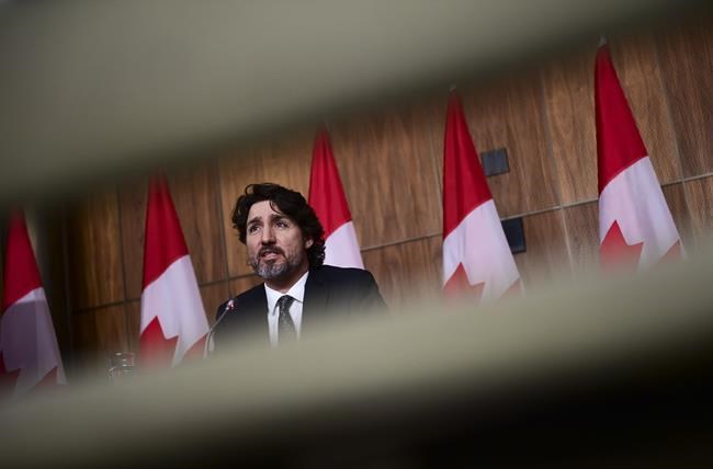 Prime Minister Justin Trudeau holds a press conference in Ottawa Tuesday, March 9, 2021. THE CANADIAN PRESS/Sean Kilpatrick