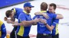 Team Alberta celebrates defeating Team Wild Card Two to win the Brier curling final in Calgary, Alta., Sunday, March 14, 2021. THE CANADIAN PRESS/Jeff McIntosh