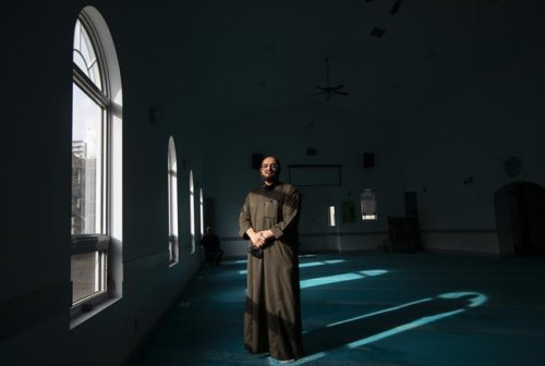 Vice-president of MCE Mosque, Jamal Osman, poses in Edmonton on Wednesday, March 31, 2021. THE CANADIAN PRESS/Jason Franson
