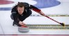 Team Canada skip Brendan Bottcher makes a shot as he plays Denmark at the Men's World Curling Championships in Calgary, Alta., Saturday, April 3, 2021. THE CANADIAN PRESS/Jeff McIntosh