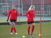 Cloe Lacasse (right) takes part in a training session for Canada's national women's soccer team in Cardiff, Wales on Tuesday, April 6, 2021, ahead of an international friendly on April 9. THE CANADIAN PRESS/HO-Canada Soccer MANDATORY CREDIT