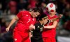 Canada's Rhian Wilkinson, from left to right, Mexico's Renae Cuellar and Canada's Emily Zurrer vie for the ball during the first half of a women's international friendly soccer game in Vancouver, B.C., on Sunday November 24, 2013. THE CANADIAN PRESS/Darryl Dyck