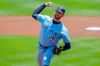 Toronto Blue Jays starting pitcher T.J. Zeuch throws during first inning MLB baseball action against the New York Yankees, in Dunedin, Fla., Wednesday, April 14, 2021. The Toronto Blue Jays have placed right-hander T.J. Zeuch on the 10-day injured list due to right shoulder tendinitis and recalled infielder Santiago Espinal from the club's alternate training site. THE CANADIAN PRESS/AP-Mike Carlson