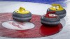 Curling rocks rest in the rings at the Brier in Calgary, Alta., Saturday, March 6, 2021.THE CANADIAN PRESS/Jeff McIntosh