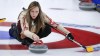Team Ontario skip Rachel Homan makes a shot against Team Canada in the final at the Scotties Tournament of Hearts in Calgary, Alta., Sunday, Feb. 28, 2021.THE CANADIAN PRESS/Jeff McIntosh