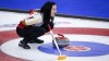 Team Canada skip Kerri Einarson directs her team against Team Manitoba at the Scotties Tournament of Hearts in Calgary, Alta., Saturday, Feb. 27, 2021. The 2021 LGT World Women’s Curling Championship at Calgary's Markin MacPhail arena has been given the green light to proceed from public health officials.THE CANADIAN PRESS/Jeff McIntosh