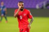 Canada forward Cyle Larin (9) gestures after scoring his third goal against Bermuda during the second half of a World Cup 2022 Group B qualifying soccer match, in Orlando, Fla., Thursday, March 25, 2021. Larin scored four goals in Besiktas' 7-0 demolition of Hatayspor in Turkish SuperLig play Saturday. THE CANADIAN PRESS/AP-John Raoux