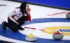 Team Canada skip Kerri Einarson directs her teammates against Italy at the Women's World Curling Championship in Calgary, Alta., Tuesday, May 4, 2021.THE CANADIAN PRESS/Jeff McIntosh