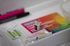 The Pfizer-BioNTech vaccine stands in a tray before use at the Saskatoon Tribal Council run vaccination clinic inside SaskTel centre in Saskatoon, Sask., on Thursday, April 15, 2021. THE CANADIAN PRESS/Kayle Neis