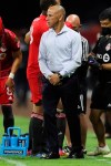 Toronto FC coach Chris Armas talks with his players during a CONCACAF Champions League quarterfinal second leg soccer match against Mexico's Cruz Azul at Azteca stadium in Mexico City, Tuesday, May 4, 2021. THE CANADIAN PRESS/AP/Fernando Llano