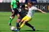 CF Montreal midfielder Victor Wanyama, left, and Columbus Crew forward Pedro Santos, right, go for the ball during the first half of an MLS soccer match, in Fort Lauderdale, Fla., Saturday, May 1, 2021. Montreal has undergone a dramatic reinvention in recent months, rebranding under a new name and logo, revamping the roster and bringing in a new head coach. THE CANADIAN PRESS/AP-Lynne Sladky