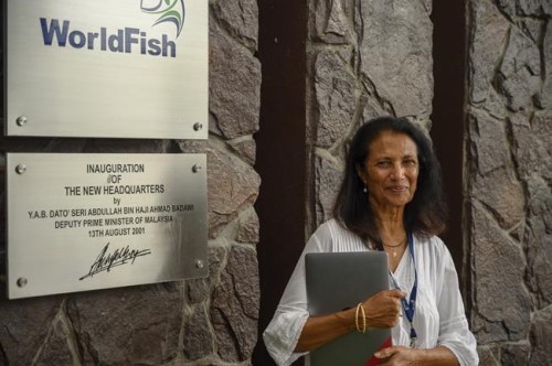 This photo provided by World Food Prize shows Shakuntala Haraksingh Thilsted.  On Tuesday, May 11, 2021, Thilsted was named this year's recipient of the $250,000 World Food Prize, which was created by Nobel Peace Prize laureate Norman Borlaug in 1986 to recognize researchers who have improved the quality and availability of food. (Finn Thilsted/World Food Prize via AP)