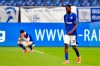 Schalke's Salif Sane (26) walks off the field after losing 2-1 in a German Bundesliga soccer match between Hertha BSC Berlin and FC Schalke 04 in Gelsenkirchen, Germany, Wednesday, May 12, 2021. (AP Photo/Martin Meissner, Pool)