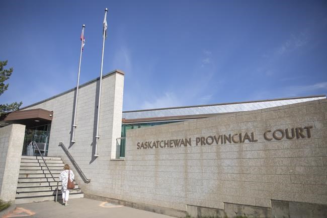 The Saskatchewan Provincial Courthouse in Prince Albert, Sask., on Thursday, May 13, 2021. Cpl. Bernie Herman, a 32-year member of the RCMP, is accused of killing 26-year-old Braden Herman. THE CANADIAN PRESS/Kayle Neis