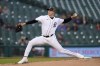 Detroit Tigers pitcher Tarik Skubal throws against the Chicago Cubsin the second inning of a baseball game in Detroit, Friday, May 14, 2021. (AP Photo/Paul Sancya)