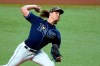 Tampa Bay Rays' Tyler Glasnow pitches to the New York Mets during the first inning of a baseball game Friday, May 14, 2021, in St. Petersburg, Fla. (AP Photo/Chris O'Meara)