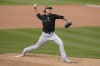 Miami Marlins starting pitcher Jordan Holloway (78) throws during the first inning of a baseball game against the Los Angeles Dodgers Saturday, May 15, 2021, in Los Angeles. (AP Photo/Ashley Landis)