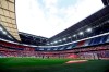 General view of the stadium during the FA Cup final soccer match between Chelsea and Leicester City at Wembley Stadium in London, England, Saturday, May 15, 2021. (Matt Childs/Pool via AP)