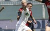 Sassuolo's Giacomo Raspadori celebrates after scoring during the Serie A soccer match between Genoa and Sassuolo, at the Luigi Ferraris stadium in Genoa, Italy, Sunday, May 9, 2021. (Tano Pecoraro/LaPresse via AP)