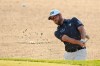 Corey Conners, of Canada, hits out of the bunker on the 10th hole during the second round of the PGA Championship golf tournament on the Ocean Course Friday, May 21, 2021, in Kiawah Island, S.C. (AP Photo/David J. Phillip)