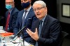 Canadian Foreign Minister Marc Garneau, speaks during a meeting with US Secretary of State Antony Blinken, at the Harpa Concert Hall in Reykjavik, Iceland, Wednesday, May 19, 2021, on the sidelines of the Arctic Council Ministerial summit. THE CANADIAN PRESS/AP-Saul Loeb/Pool Photo via AP