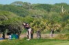 Adam Scott, of Australia, hits his second shot on the 10th hole during the second round of the PGA Championship golf tournament on the Ocean Course Friday, May 21, 2021, in Kiawah Island, S.C. (AP Photo/David J. Phillip)