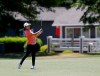 Wei-Ling Hsu hits from the fairway of the 11th hole during the second round of the LPGA Tour's PureSilk Championship golf tournament Friday, May 21, 2021, in Williamsburg, Va. (Kaitlin McKeown/The Virginian-Pilot via AP)