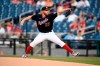 Washington Nationals starting pitcher Stephen Strasburg delivers during the first inning of a baseball game against the Baltimore Orioles, Friday, May 21, 2021, in Washington. (AP Photo/Nick Wass)