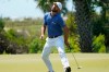 Billy Horschel reacts as he misses a putt on the second hole during the second round of the PGA Championship golf tournament on the Ocean Course Friday, May 21, 2021, in Kiawah Island, S.C. (AP Photo/Matt York)