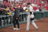 Pittsburgh Pirates starting pitcher Trevor Cahill (35) leaves a baseball game against the St. Louis Cardinals during the second inning Wednesday, May 19, 2021, in St. Louis. (AP Photo/Jeff Roberson)
