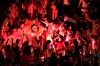 Atletico Madrid supporters celebrate their team's Spanish La Liga title in Madrid, Saturday, May 22, 2021. Atletico clinches its 11th Spanish La Liga title in the soccer match between Atletico Madrid and Valladolid. (AP Photo/Paul White)