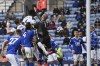 Leicester's goalkeeper Kasper Schmeichel, center, scores an own goal during the English Premier League soccer match between Leicester City and Tottenham Hotspur at the King Power Stadium, in Leicester, England, Sunday, May 23, 2021. (Shaun Botterill/Pool via AP)