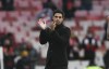 Arsenal manager Mikel Arteta applauds the fans after the English Premier League soccer match between Arsenal and Brighton & Hove Albion at Emirates Stadium in London, England, Sunday, May 23, 2021. (AP Photo/Neil Hall, Pool)