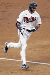 Minnesota Twins' Trevor Larnach rounds third base on a solo home run off Baltimore Orioles pitcher John Means in the third inning of a baseball game, Monday, May 24, 2021, in Minneapolis. (AP Photo/Jim Mone)