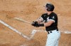 Chicago White Sox's Andrew Vaughn watches his two-run home rn off St. Louis Cardinals starting pitcher Kwang Hyun Kim during the sixth inning of an interleague baseball game Monday, May 24, 2021, in Chicago. (AP Photo/Charles Rex Arbogast)