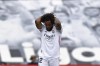 Real Madrid's Marcelo reacts at the end of the Spanish La Liga last round soccer match between Real Madrid and Villarreal at the Alfredo Di Stefano stadium in Madrid, Saturday, May 22, 2021. Real Madrid won the match 2-1 but it wasn't enough to win the championship. (AP Photo/Pablo Morano)