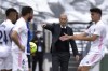 Real Madrid's head coach Zinedine Zidane gestures during the Spanish La Liga last round soccer match between Real Madrid and Villarreal at the Alfredo Di Stefano stadium in Madrid, Saturday, May 22, 2021. (AP Photo/Pablo Morano)