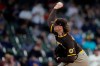 San Diego Padres' Chris Paddack pitches during the first inning of a baseball game against the Milwaukee Brewers Wednesday, May 26, 2021, in Milwaukee. (AP Photo/Aaron Gash)