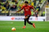 Manchester United's Marcus Rashford controls the ball during the Europa League final soccer match between Manchester United and Villarreal in Gdansk, Poland, Wednesday May 26, 2021. (Kacper Pempel, Pool via AP)