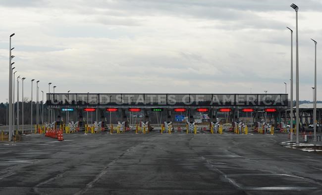 The Canada-U.S. border near Lacolle, Que., is seen on Friday, March 20, 2020. The White House says no decision has been made about when and how to reopen the border between Canada and the United States.THE CANADIAN PRESS/Ryan Remiorz