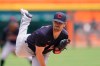 Cleveland Indians starting pitcher Shane Bieber throws during the fifth inning of a baseball game against the Detroit Tigers, Thursday, May 27, 2021, in Detroit. (AP Photo/Carlos Osorio)