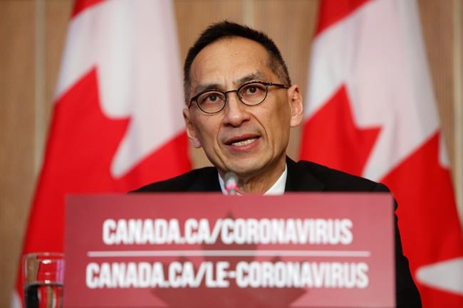 Dr. Howard Njoo, Deputy Chief Public Health Officer at Public Health Agency of Canada, speaks during a COVID-19 press conference at the Sir John A. Macdonald Building in Ottawa on Wednesday, Dec. 23, 2020. THE CANADIAN PRESS/David Kawai