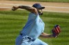Toronto Blue Jays Alek Manoah delivers a pitch during the first inning of the first game of a baseball doubleheader against the New York Yankees Thursday, May 27, 2021, in New York. (AP Photo/Frank Franklin II)
