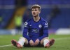 Chelsea's Timo Werner reacts during the English Premier League soccer match between Chelsea and Leicester City at Stamford Bridge Stadium in London, Tuesday, May 18, 2021. (Catherine Ivill/Pool via AP)